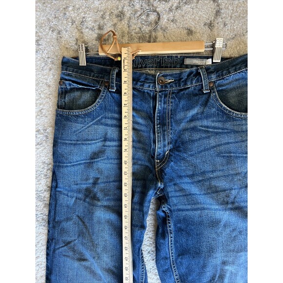 Levi's Vintage Silver Tab Baggy Skater Blue Jeans 34W Y2K - Picture 14 of 16